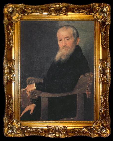 framed  MORONI, Giovanni Battista Portrait of Giovanni Antonio Pantera, ta009-2